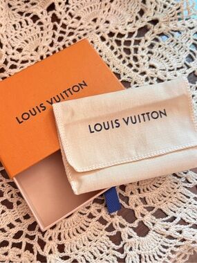 Authentic Louis Vuitton Empty Extra Small Gift Box 5 1/4” X 3.5” Dust Bag
